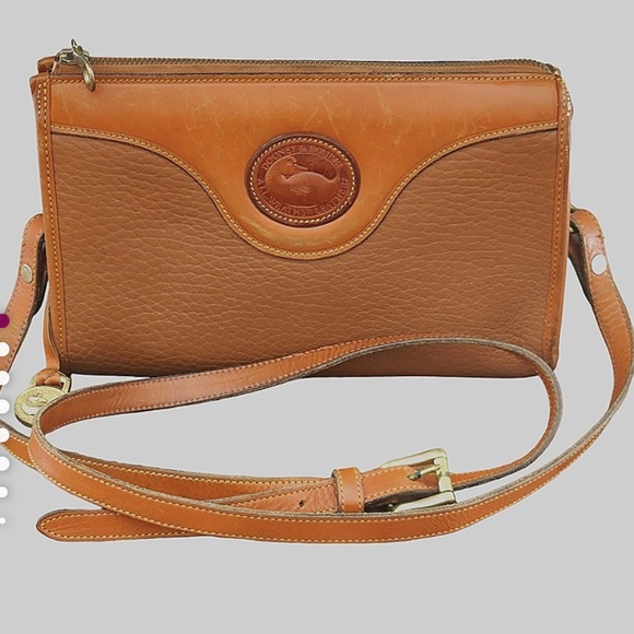 Vintage Dooney & Bourke All Weather Leather Organizer Bag – Saddle Tan‎ / USA - Picture 2 of 12